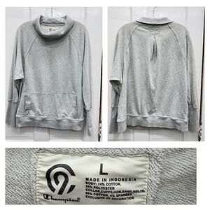C9 Champion heathered grey cowl neck athletic sweatshirt women's large
